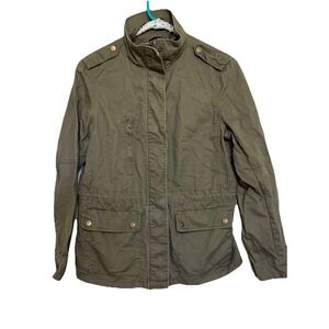 Love Tree Jacket Women's Size  L Cotton Olive Green Bomber Jacket‎
